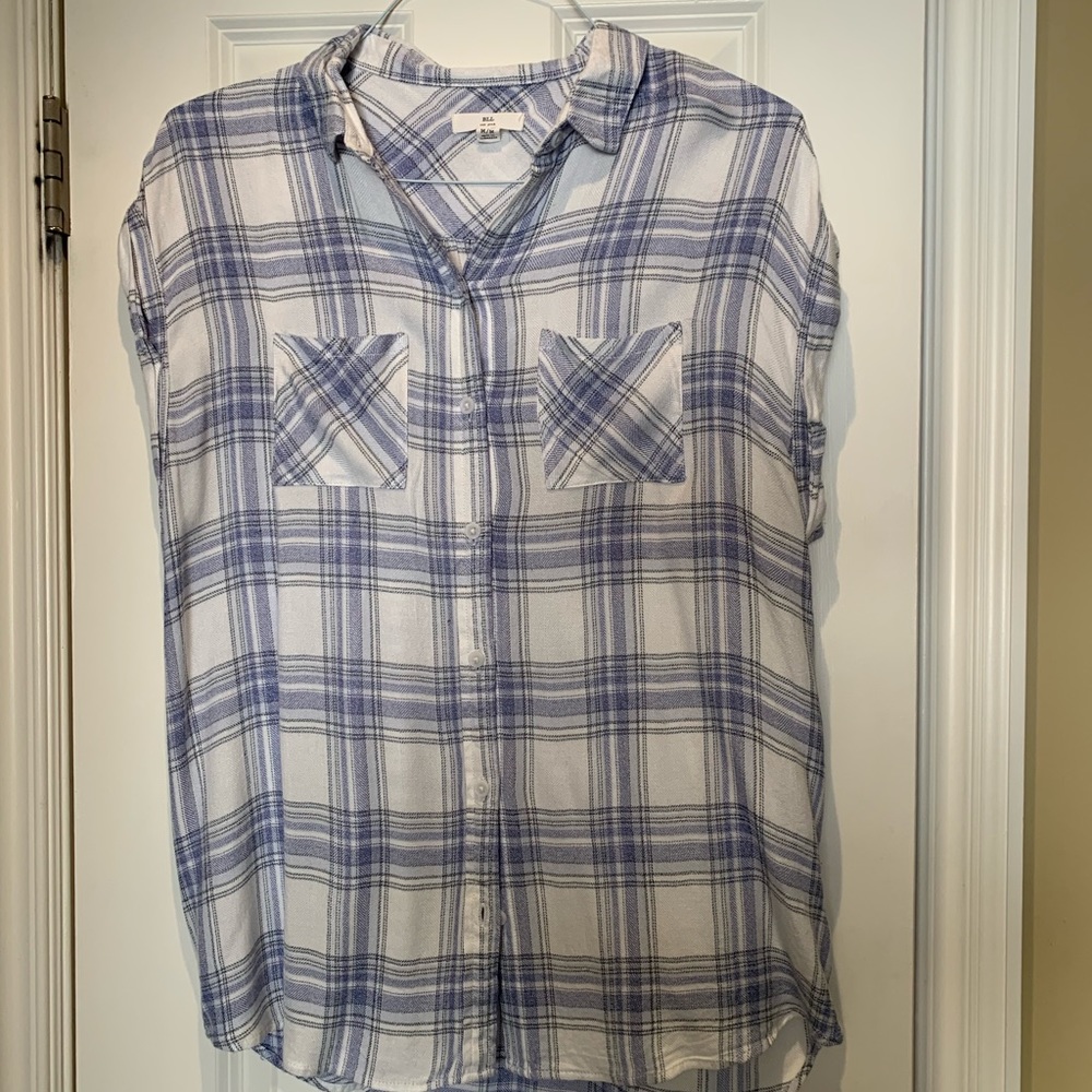 Flannel sleeveless shirt